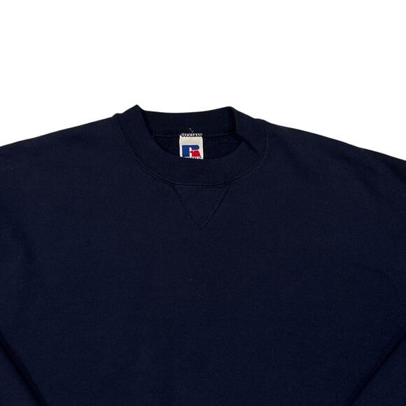 Vintage Russell Sweatshirt Mens Size XL Blue Crew Neck Blank Made in USA 90s - Picture 2 of 7
